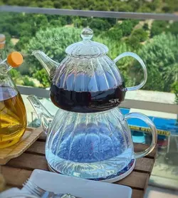 کتری قوری پیرکس طرح کدو