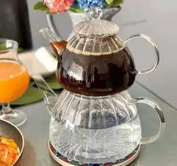 کتری قوری پیرکس طرح کدو
