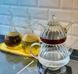 کتری قوری پیرکس طرح کدو