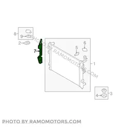 قاب پلاستیکی بغل رادیاتور کیا سراتو (راننده) | 291351M000