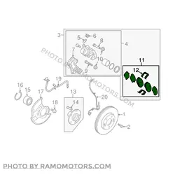 لنت ترمز چرخ جلو کیا سراتو سایپا (Genuine Parts) | 581011MA01