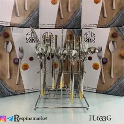 ست قاشق و چنگال ۶نفره ۳۸ پارچه فلیکس مدل FL633