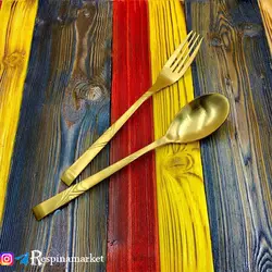 سرویس قاشق چنگال ۲۴ نفره ۱۳۸پارچه نیمه طلایی رنزو مدل RZ646WSFW