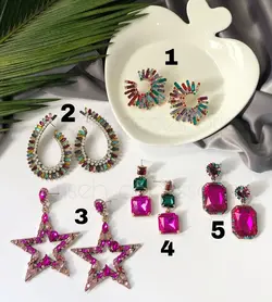 گوشواره نگين دار