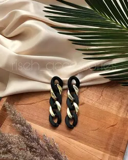 گوشواره طرح كارتير مشكي ١