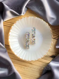 گوشواره نگین دار خطی