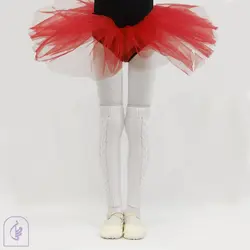 دامن توری پرچین بچگانه قرمز