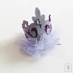 گیره موی بچگانه طرح تاج بنفش