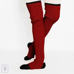 گتر باراوسل زرشکی - روبان برند ورزشی_هنری بانوان - گتر باراوسل و باله بافتنی زرشکی