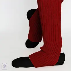 گتر باراوسل زرشکی - روبان برند ورزشی_هنری بانوان - گتر باراوسل و باله بافتنی زرشکی