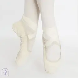 کفش فلت کرم 2 - روبان برند ورزشی هنری بانوان - کفش باله و ژیمناستیک