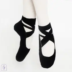 کفش فلت مشکی 2 - روبان برند ورزشی هنری بانوان - کفش باله و ژیمناستیک - ballet shoes