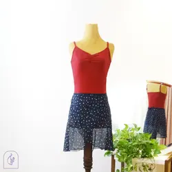 بادی بندی پشت بسته قرمز - روبان برند ورزشی_هنری بانوان - بادی باله