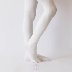 جوراب شلواری ساده سفید بچگانه