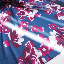 دامن تمام کلوش گل دار آبی - روبان برند ورزشی_هنری بانوان