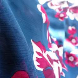 دامن تمام کلوش گل دار آبی - روبان برند ورزشی_هنری بانوان