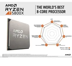 پردازنده مرکزی ای ام دی سری ryzen 7 مدل ۵۸۰۰x