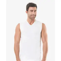 زیرپوش حلقه ای یقه هفتی مردانه oztas سفید