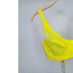 ست شورت و سوتین جی ال کد 244 فنردار زرد
