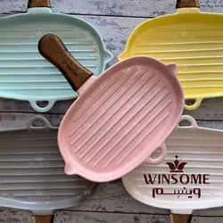 ظرف دسته چوب بیضی لبه دار وینسم(18)/H30010 | صدف کالا (فروشگاه بزرگ صدف)