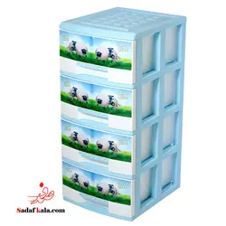 دراور 4 طبقه لارج BL طرح عروسکی هوم کت(1)/1314 | صدف کالا (فروشگاه بزرگ صدف)