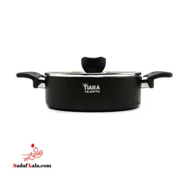 ماهیتابه سایز 20 دو دسته درب دار گرانیت تیارا/20PTG | صدف کالا (فروشگاه بزرگ صدف)