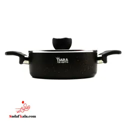 ماهیتابه سایز 18 دو دسته درب دار گرانیت تیارا/18PTG | صدف کالا (فروشگاه بزرگ صدف)