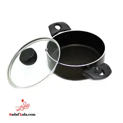 ماهیتابه سایز 18 دو دسته درب دار گرانیت تیارا/18PTG | صدف کالا (فروشگاه بزرگ صدف)