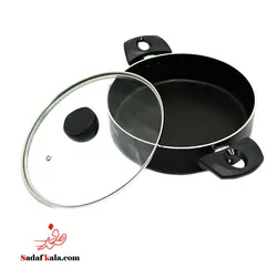 ماهیتابه سایز 24 دو دسته درب دار گرانیت تیارا/24PTG | صدف کالا (فروشگاه بزرگ صدف)