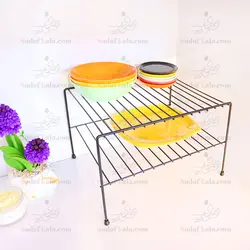 راف 2 طبقه مشکی مانیا(12)/305098 | صدف کالا (فروشگاه بزرگ صدف)