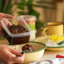 ظرف ماکروویو 550 شفاف طب پلاستیک(300) | صدف کالا (فروشگاه بزرگ صدف)