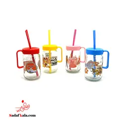 لیوان اسموتی نی دار شیشه ای اواستایل(48)/1156 | صدف کالا (فروشگاه بزرگ صدف)