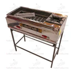 کباب پز استیل 80 سانت اجاقی پایه دار انوار | صدف کالا (فروشگاه بزرگ صدف)