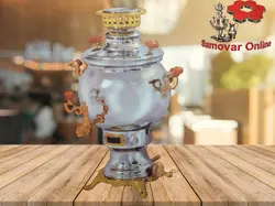 سماور مدل سنتی طلایی ساده 6 لیتری