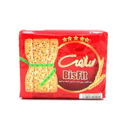 بیسکویت پنج غله (Bisfit) 215 گرم | مشخصات، قیمت و خرید | بیسکویت سلامت