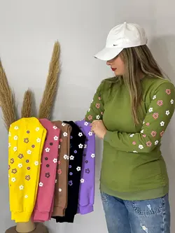 بلوز دورس آستین طرحدار کد 7051