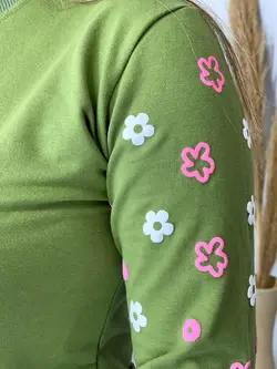 بلوز دورس آستین طرحدار کد 7051