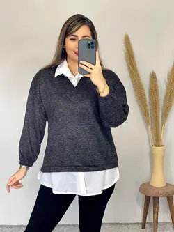 بلوز یقه دار نیکا کد 7053