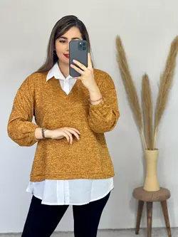 بلوز یقه دار نیکا کد 7053