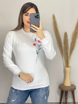 بلوز سر سینه چاپی شقایق کد 7054