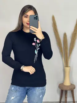 بلوز سر سینه چاپی شقایق کد 7054