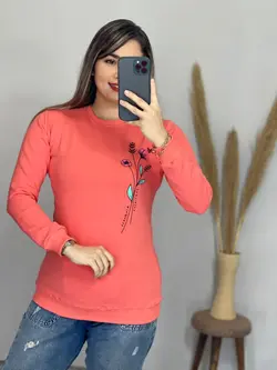 بلوز سر سینه چاپی شقایق کد 7054