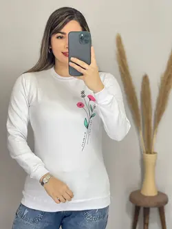 بلوز سر سینه چاپی شقایق کد 7054