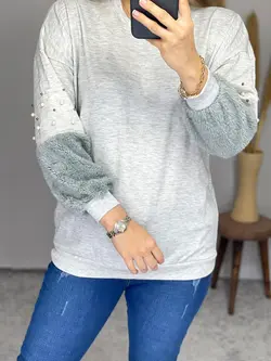 بلوز آستین تدی کد 7055