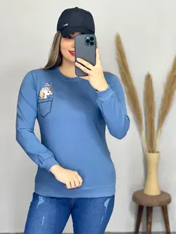 بلوز طرح یونیکورن کد 7058