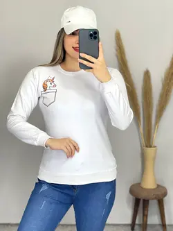 بلوز طرح یونیکورن کد 7058