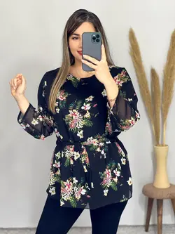 شومیز حریر آستردار کد 3185