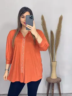 تونیک یقه دار نگین کد 7064