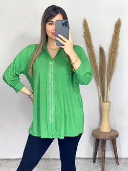 تونیک یقه دار نگین کد 7064