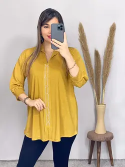 تونیک یقه دار نگین کد 7064